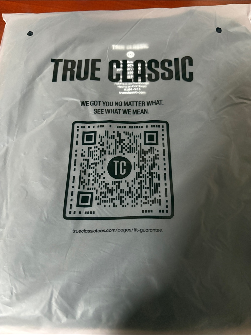 TRUE CLASSIC black t-shirt. New in bag